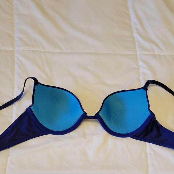 Wonderbra navy underwire padded effect push up bra sz: 34C - Picture 5 of 5